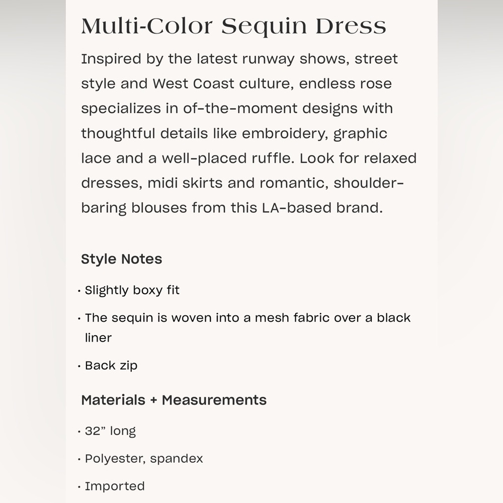 Endless Rose sequenced dress - Picture 5 of 5